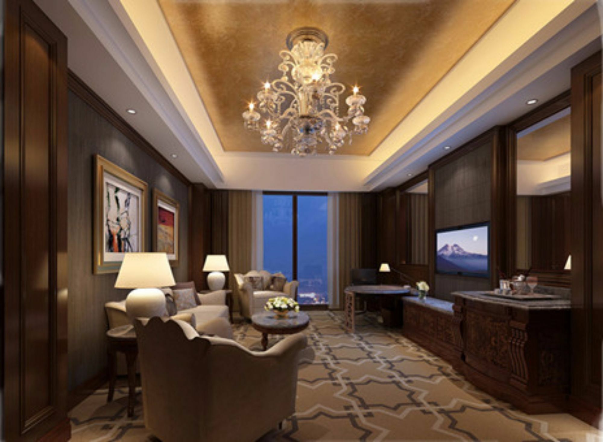 Jinan Luxury Blue Horizon Hotel Exterior foto